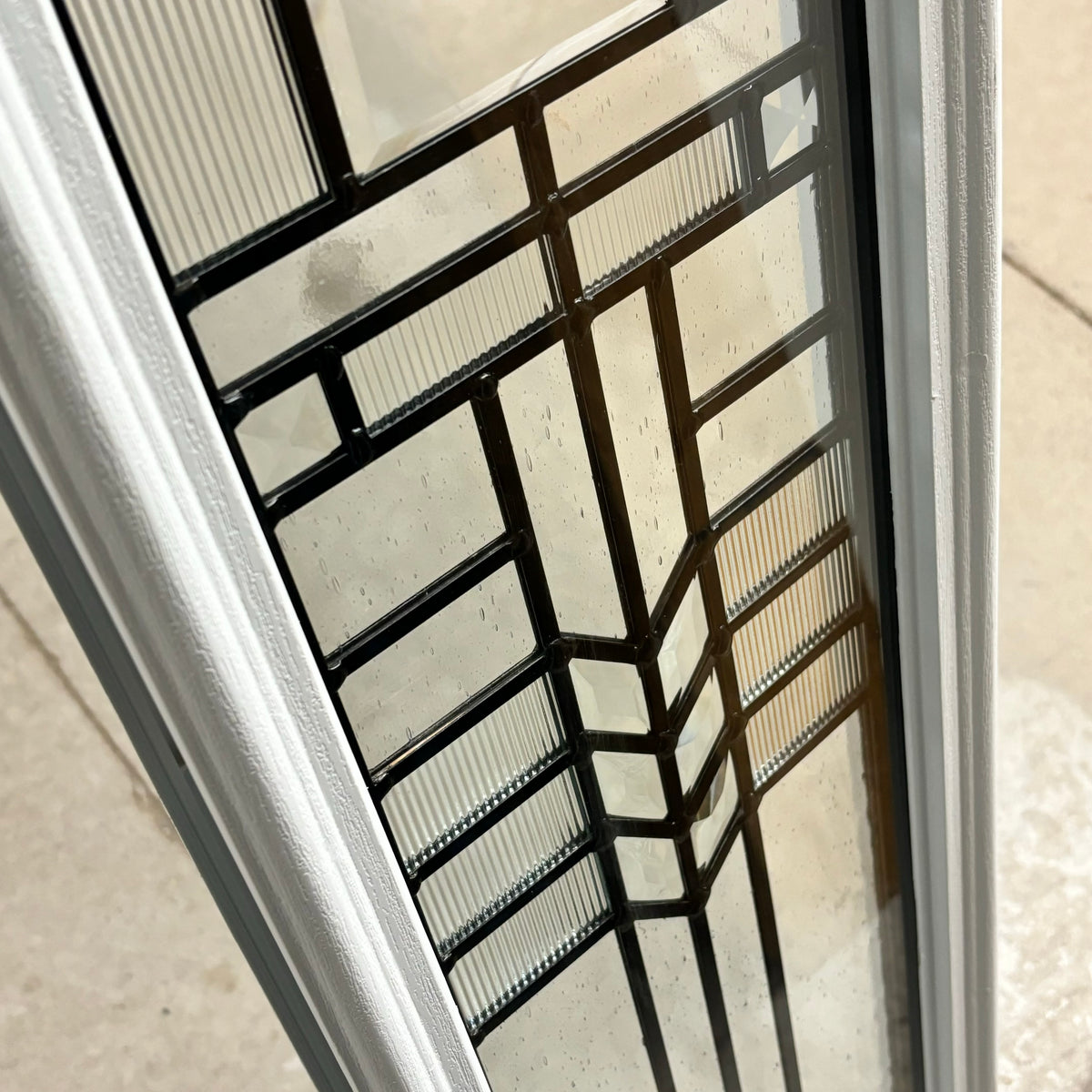 Fixed Window Insert with Oak Park Style Glass, 9.875 x 37.875-Inch