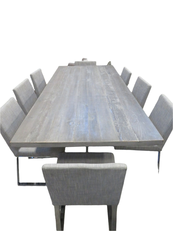 96"W Dining Table with 8 Chairs