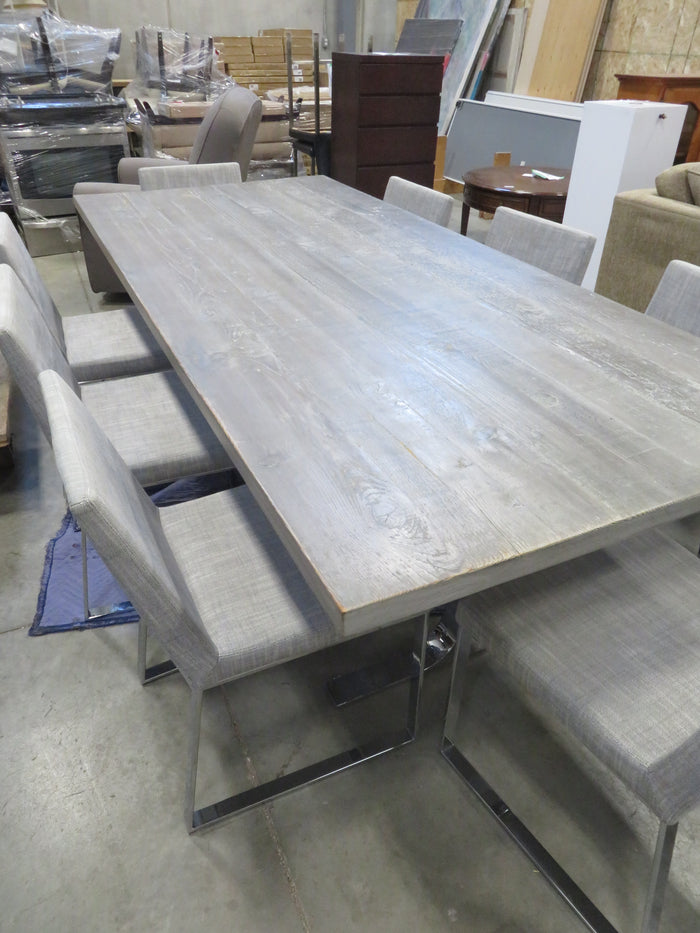 96"W Dining Table with 8 Chairs