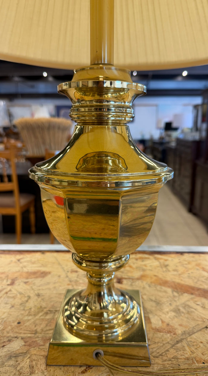 Set of Two Vintage Brass Urn-Style Table Lamps
