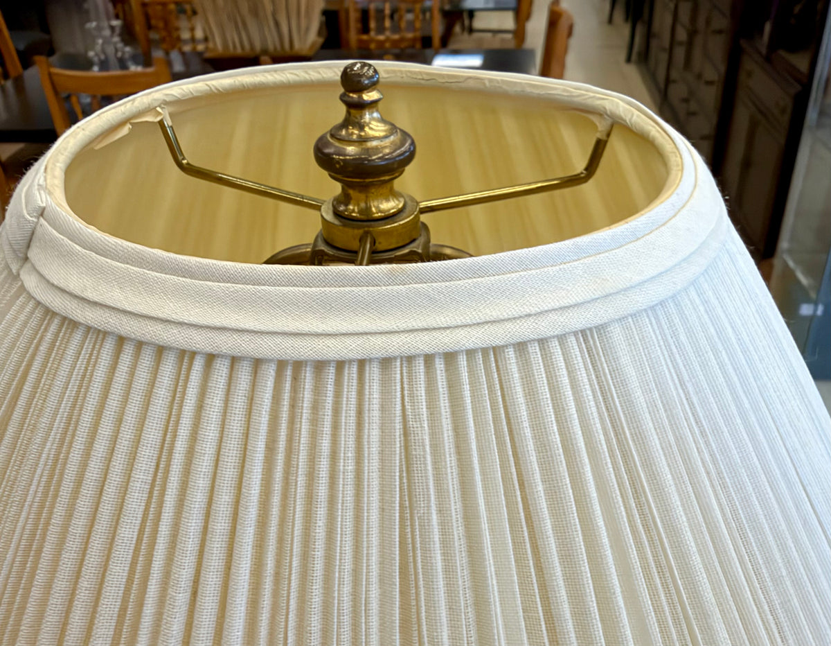Set of Two Vintage Brass Urn-Style Table Lamps