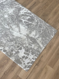 3x5-ft Wool/ Linen/ Silk Area Rug - Meadow Silverstone