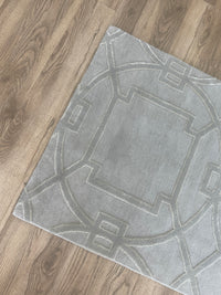 3x5-ft Wool/ Silk Area Rug - Cloistered Iceglass