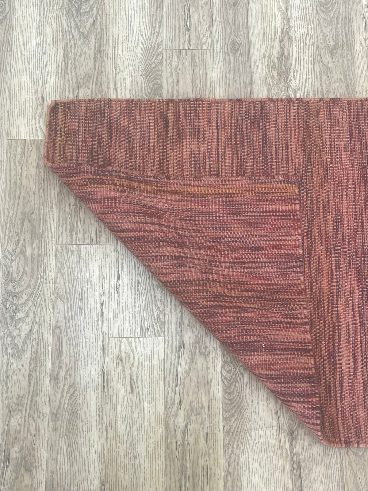 3x5-ft Indian Wool Area Rug - Dhurrie Impression Sienna