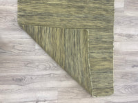 3x5-ft Indian Wool Area Rug - Dhurrie Impression Olive