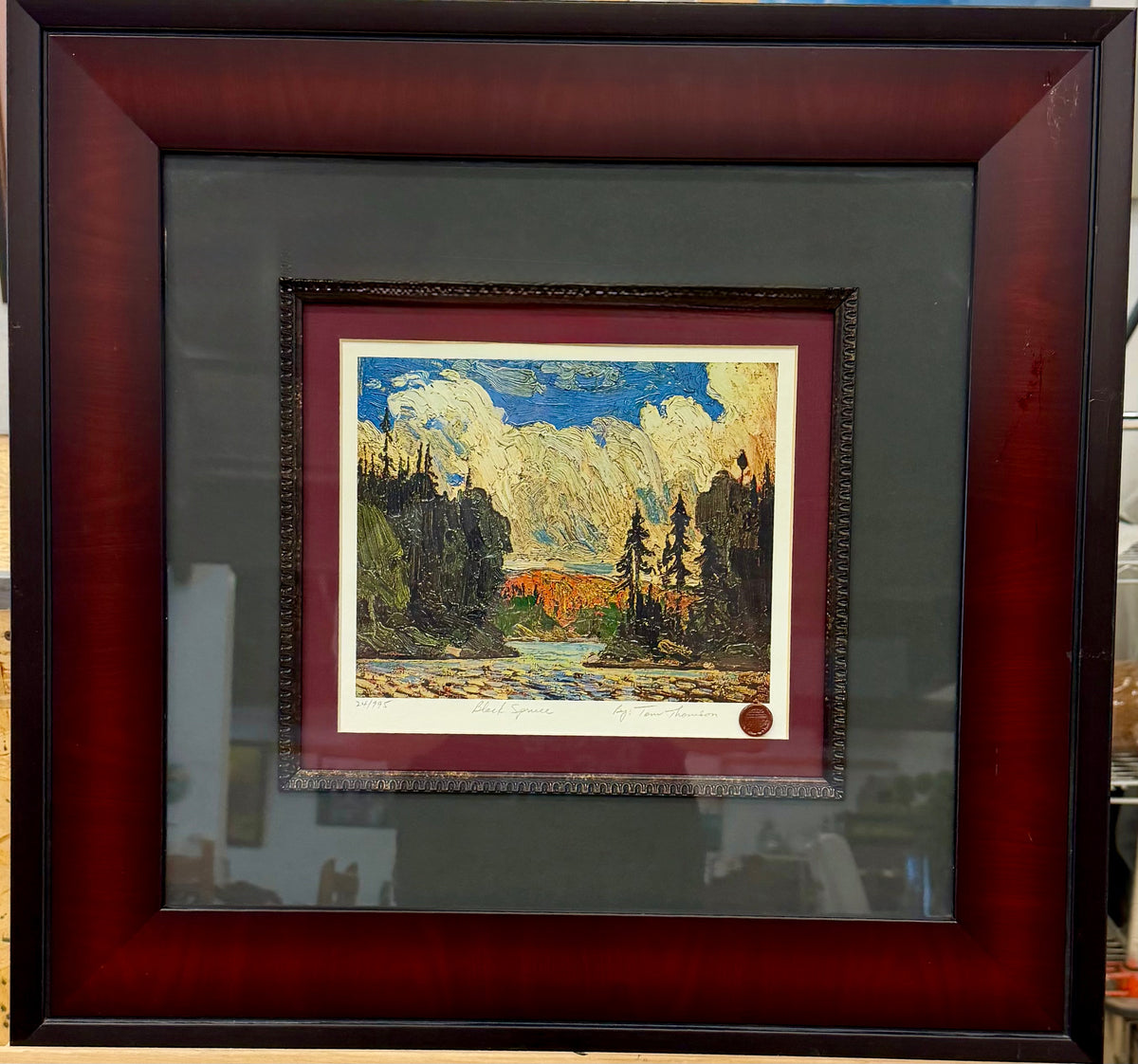 Framed Tom Thomson Limited Edition Print – Black Spruce (Pencil Numbered 24/995)