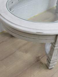 46"W Coffee Table with Glass Top