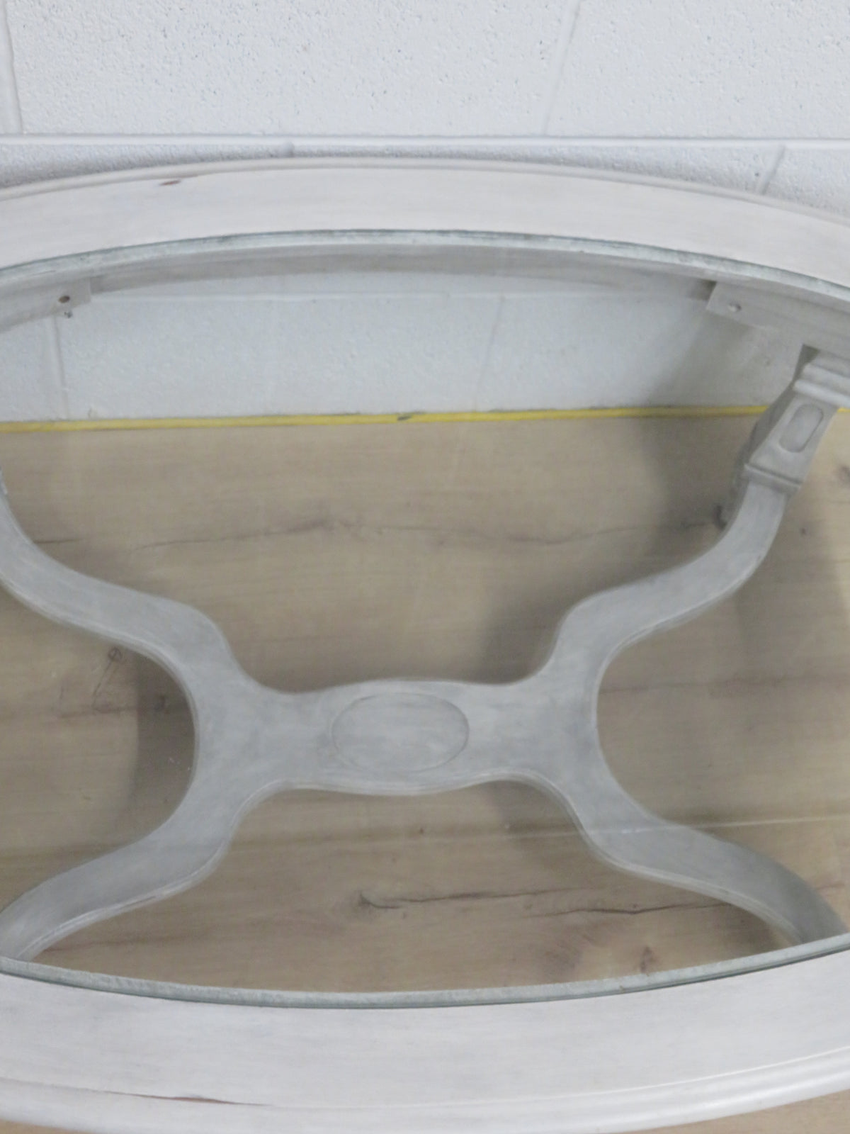 46"W Coffee Table with Glass Top