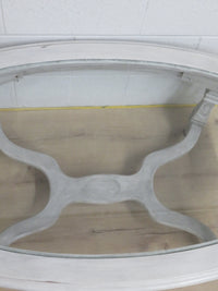 46"W Coffee Table with Glass Top