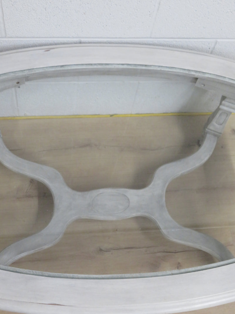 46"W Coffee Table with Glass Top