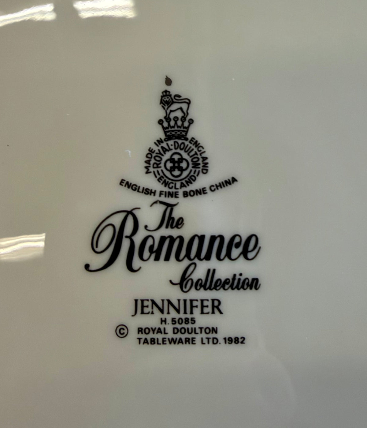 Royal Doulton "Jennifer" Fine Bone China Partial Set (The Romance Collection, H.5085)