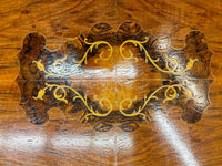 Stunning Italian Marquetry & Burlwood Oval Coffee Table