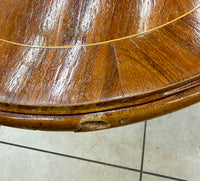 Stunning Italian Marquetry & Burlwood Oval Coffee Table
