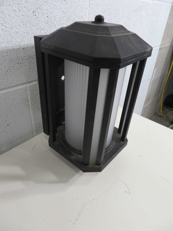 1-Light Outdoor Wall Fixture with Privacy Glass Shade