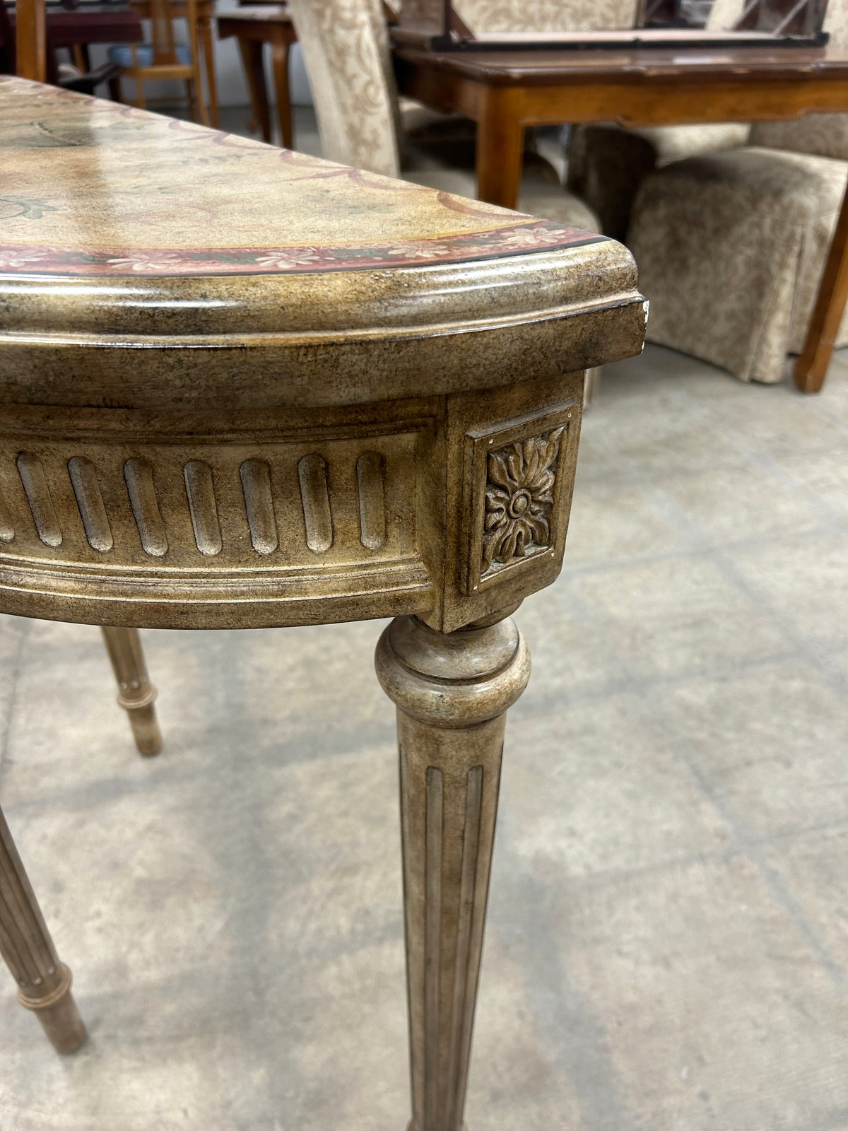 Traditional Half-moon Console Table