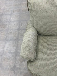 Traditional Upholstered Lounge Armchair - Muted Sage Green