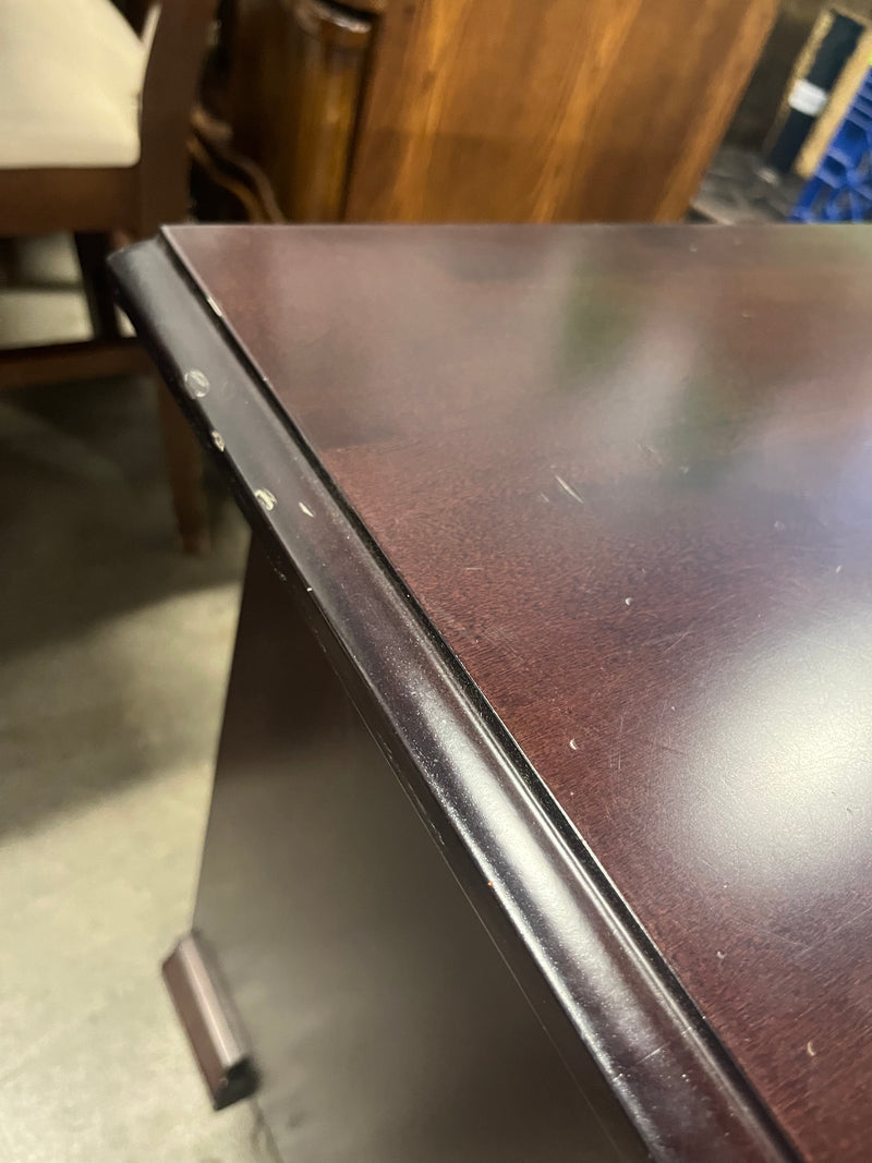 Dark Wood 2-Drawer Nightstand