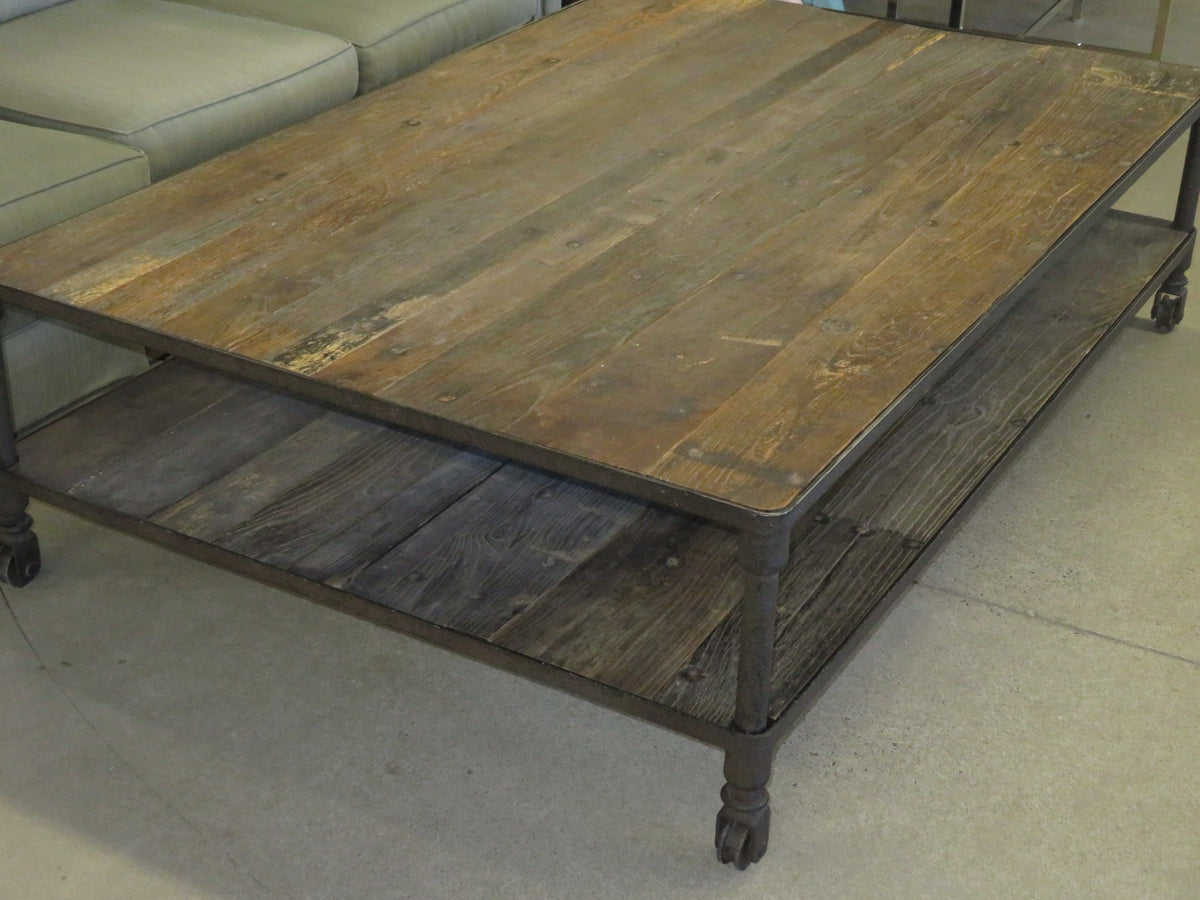 67"W Extra Large Restoration Hardware Dutch Industrial Coffee Table