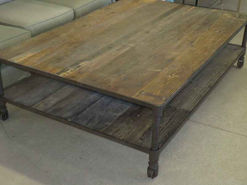 67"W Extra Large Restoration Hardware Dutch Industrial Coffee Table