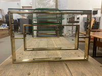 Contemporary Stainless Steel & Glass Coffee Table in Gold