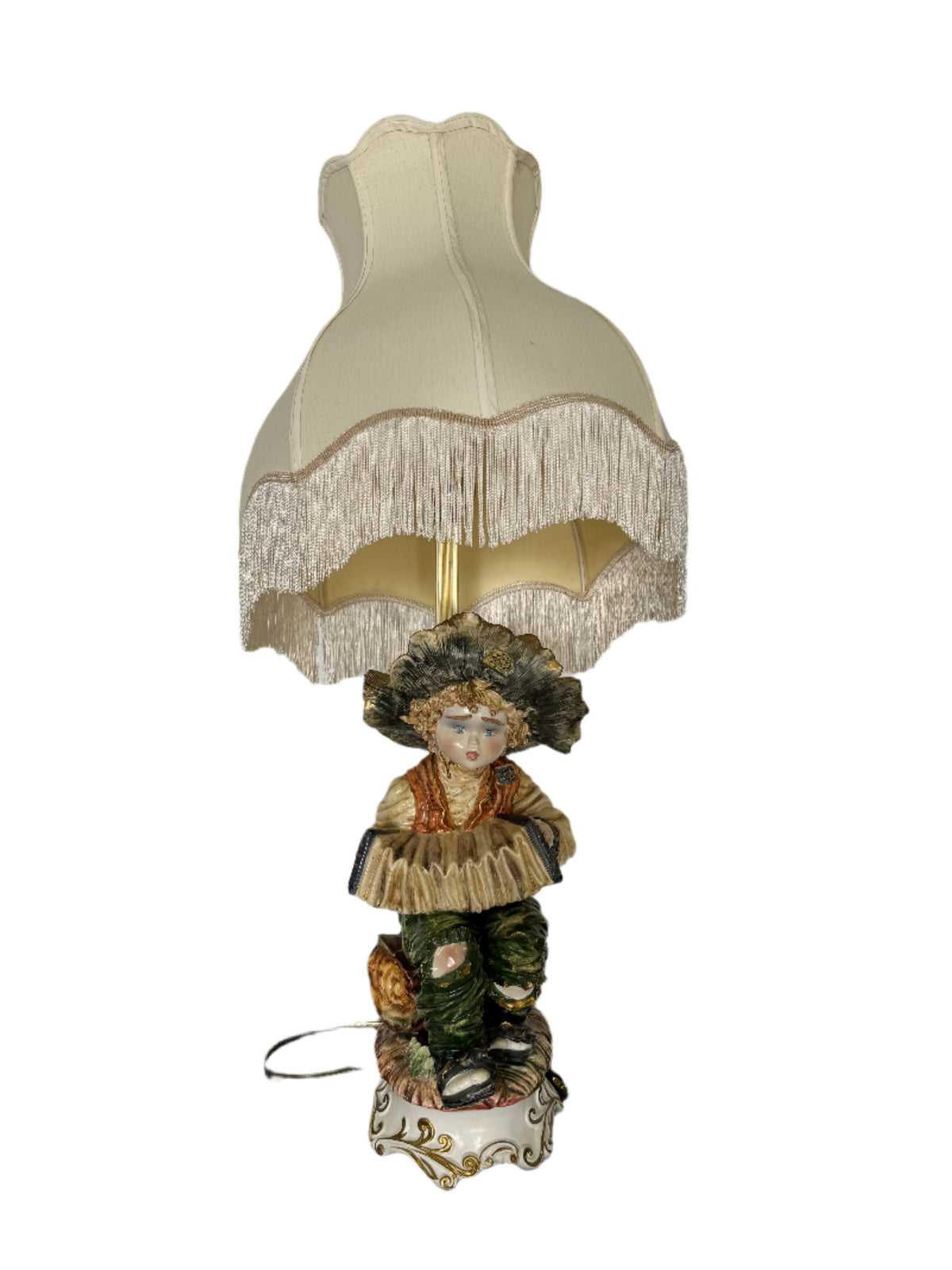 Vintage Capodimonte Lamp - Boy Figure