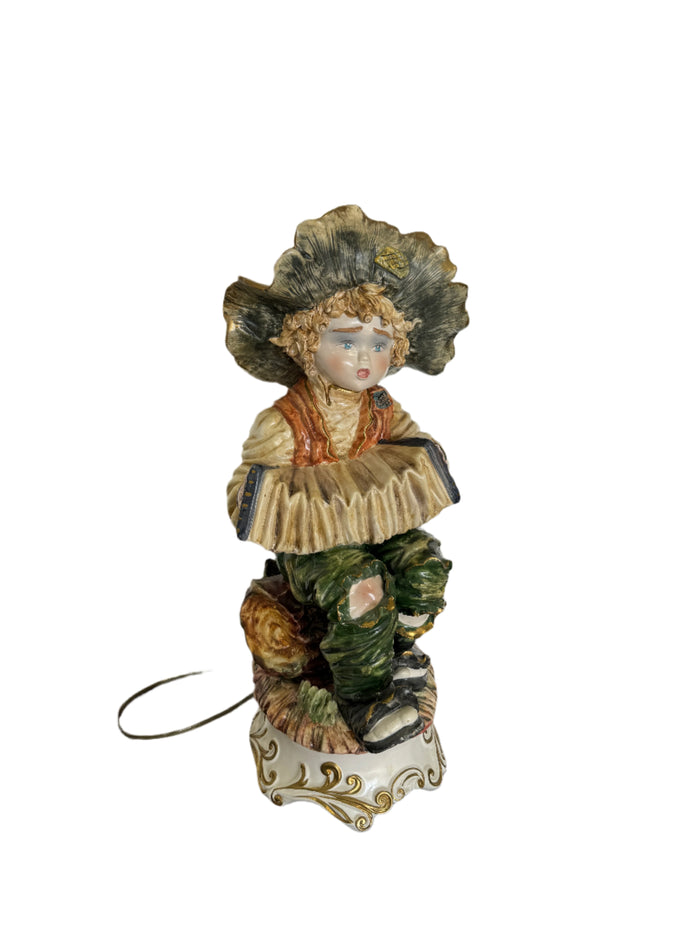 Vintage Capodimonte Lamp - Boy Figure