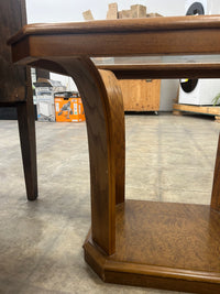 Vintage Wood and Glass Insert End Table