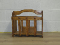 18"W, Vintage Wooden Magazine Rack