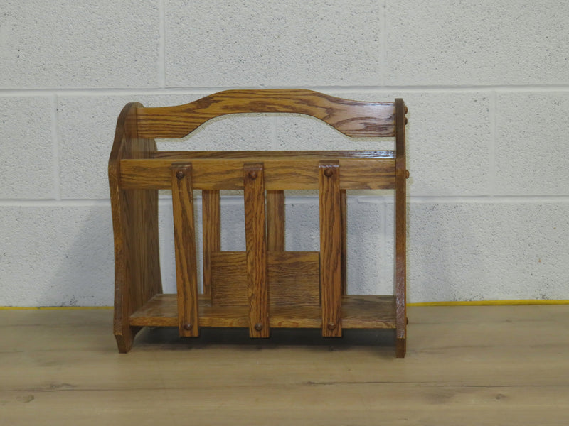 18"W, Vintage Wooden Magazine Rack