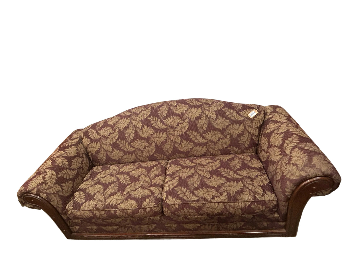 Exposed Wood-Trim Sofa