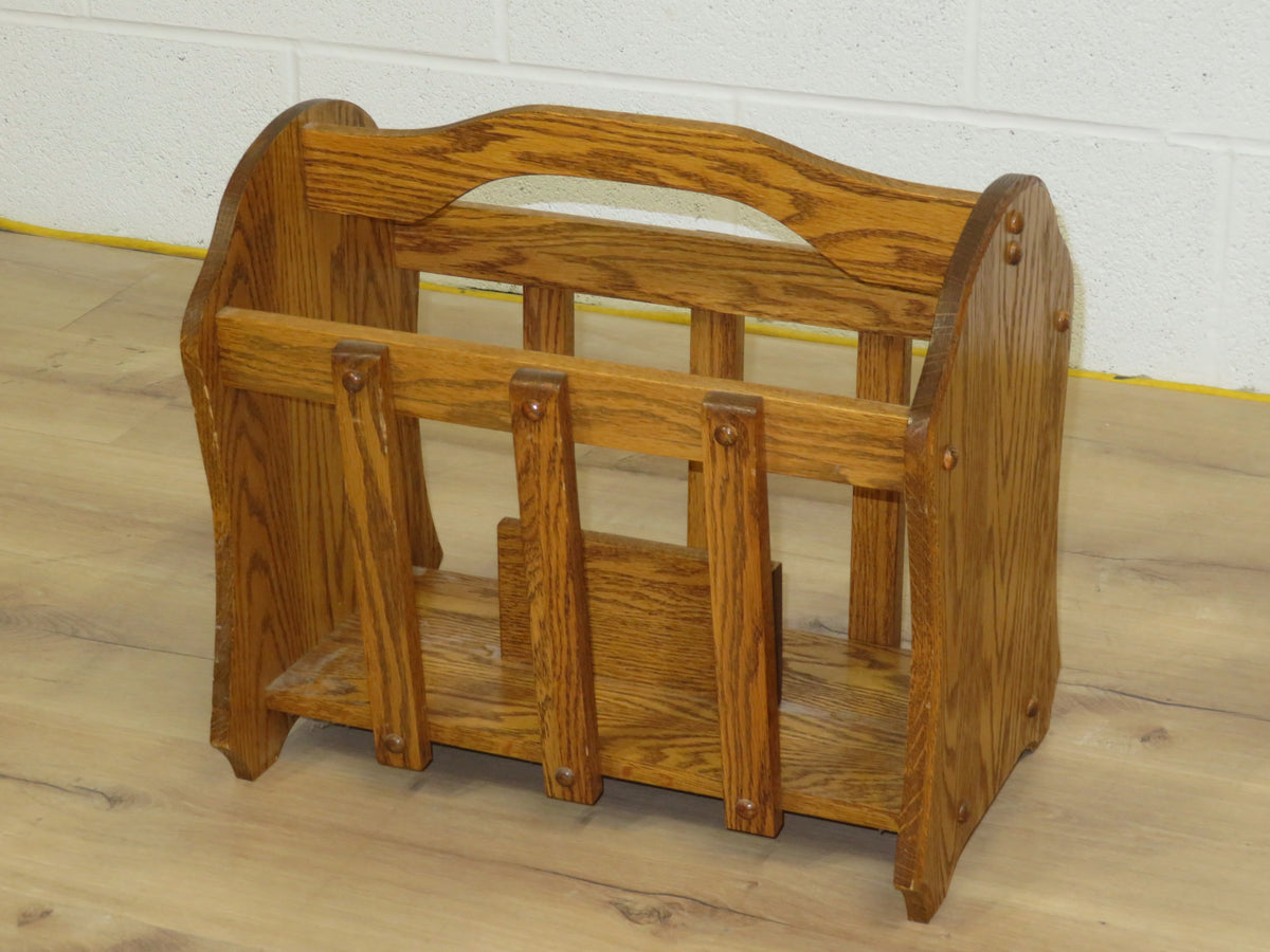 18"W, Vintage Wooden Magazine Rack