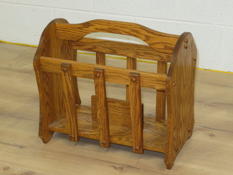 18"W, Vintage Wooden Magazine Rack