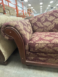 Exposed Wood-Trim Loveseat