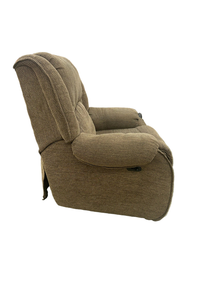 Brown Plush Fabric Recliner