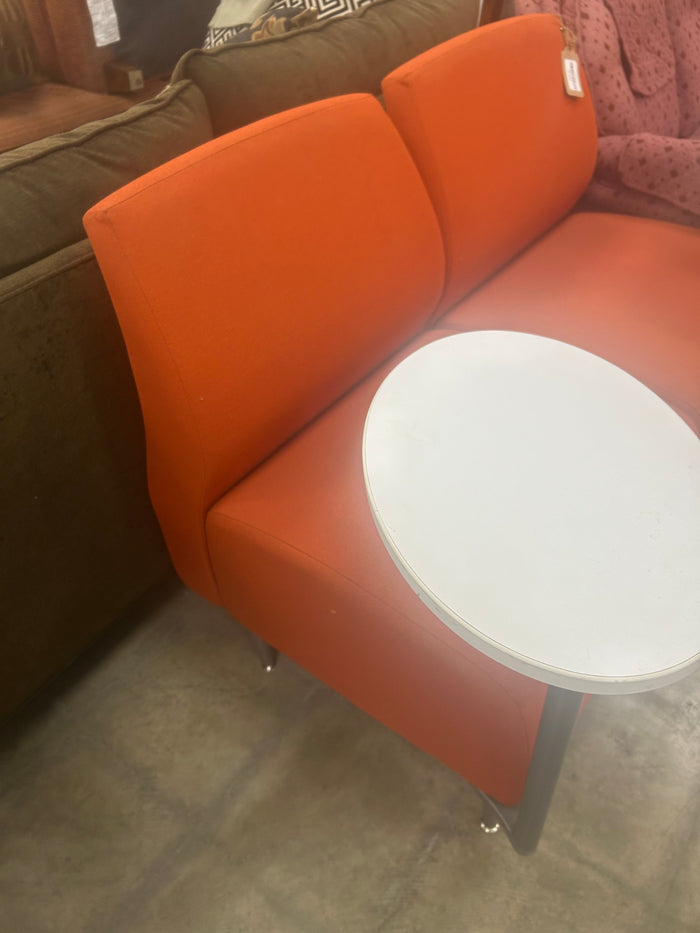 Modular Orange Lounge Chairs w/ Tables