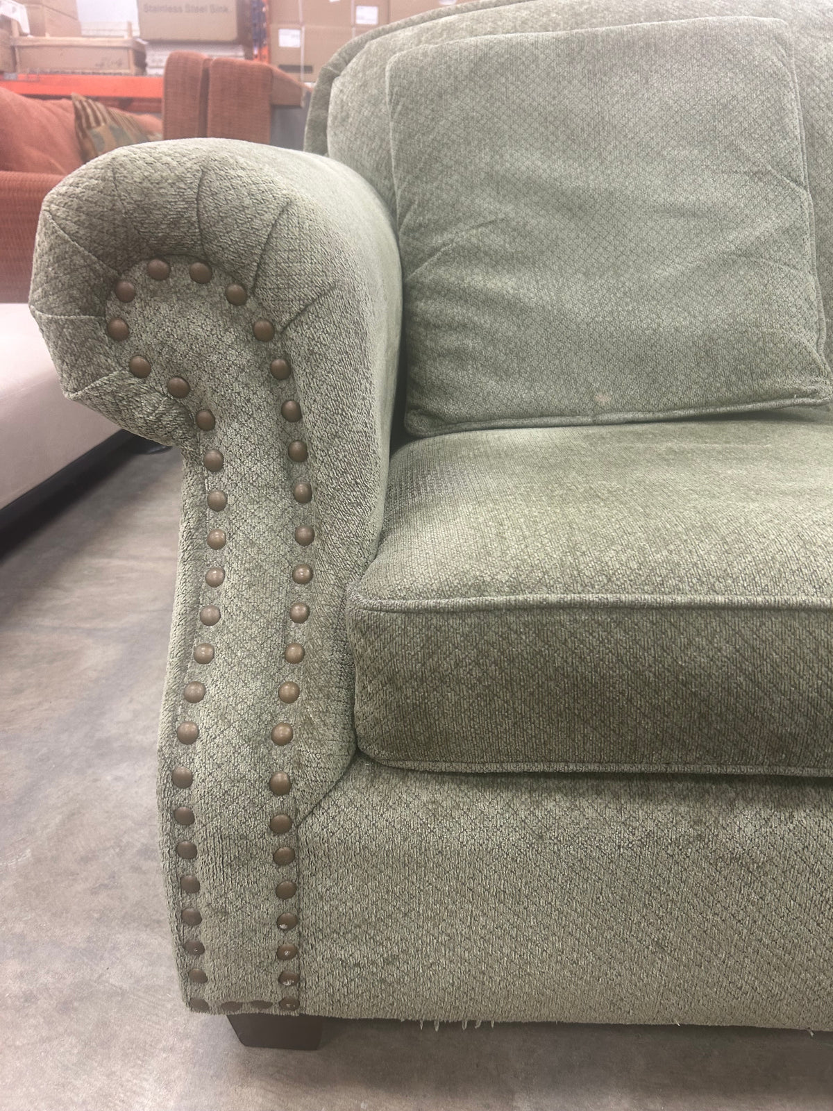 Green Corduroy Loveseat