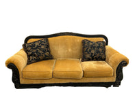 Traditional Vintage-Style Camelback Sofa