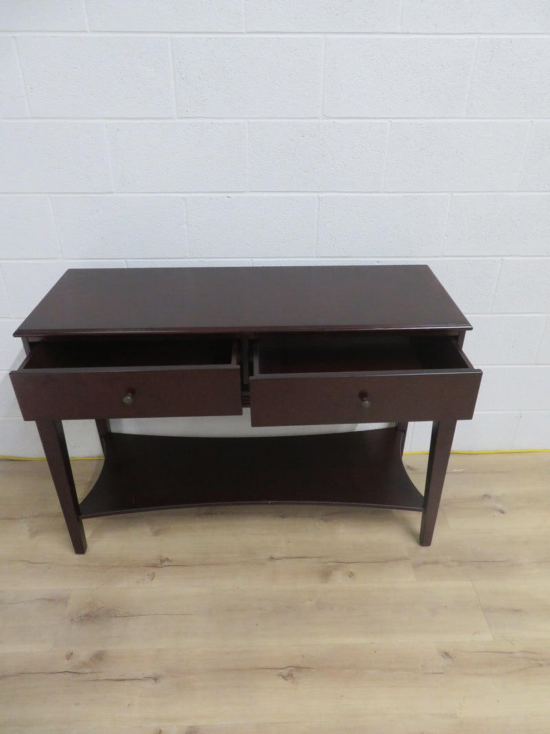 44.5"W Dark Wood Console Table