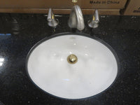 75"W Double Sink Vanity w/ Black Stone Top