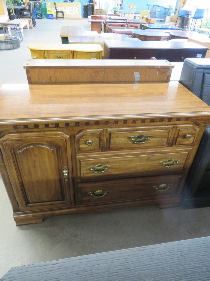 44"W 3-Drawer Wooden Dresser with Cupboard