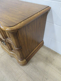 Two Drawer Side Table in Wood