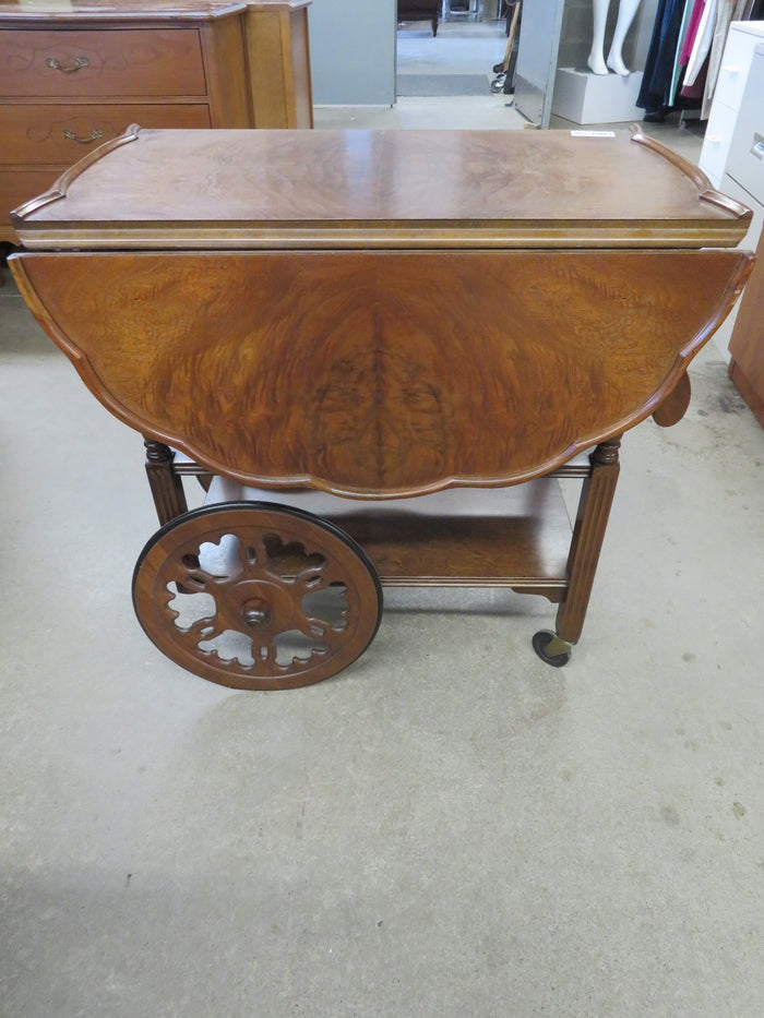 39.5"W Vintage Drop Leaf Cart