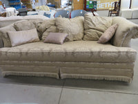 Beige 3-Seat Sofa with Cushions