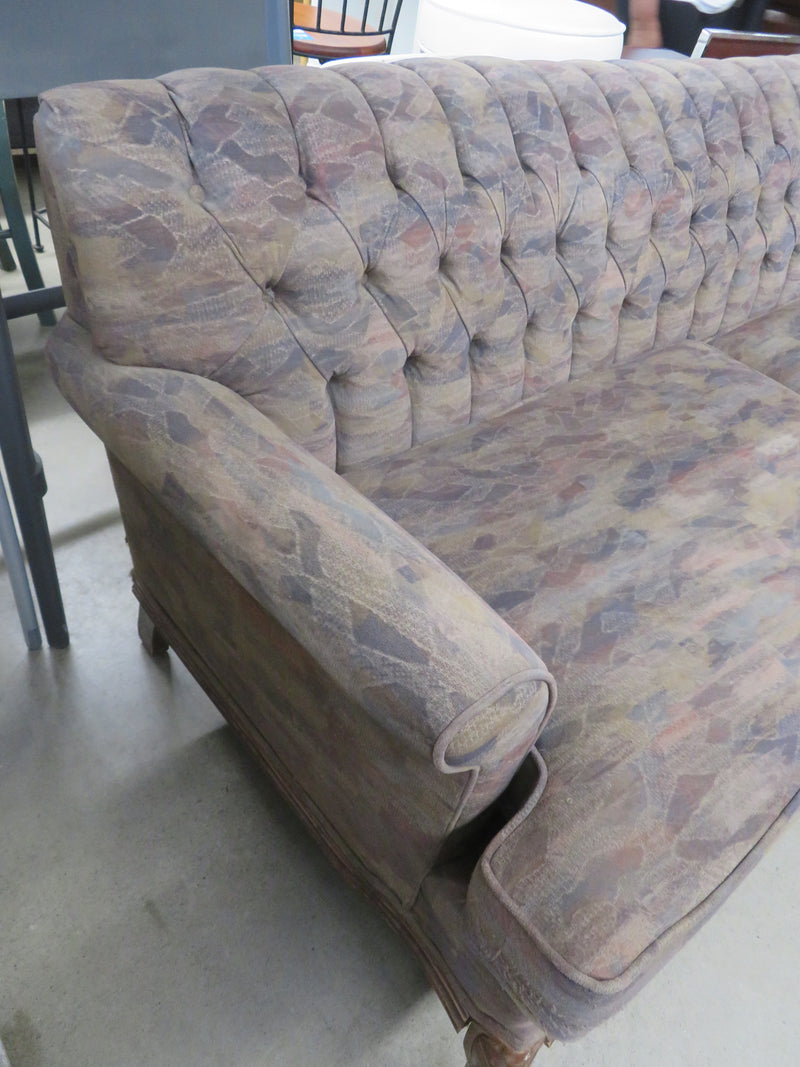 2-Seat Love Seat on Wooden Frame