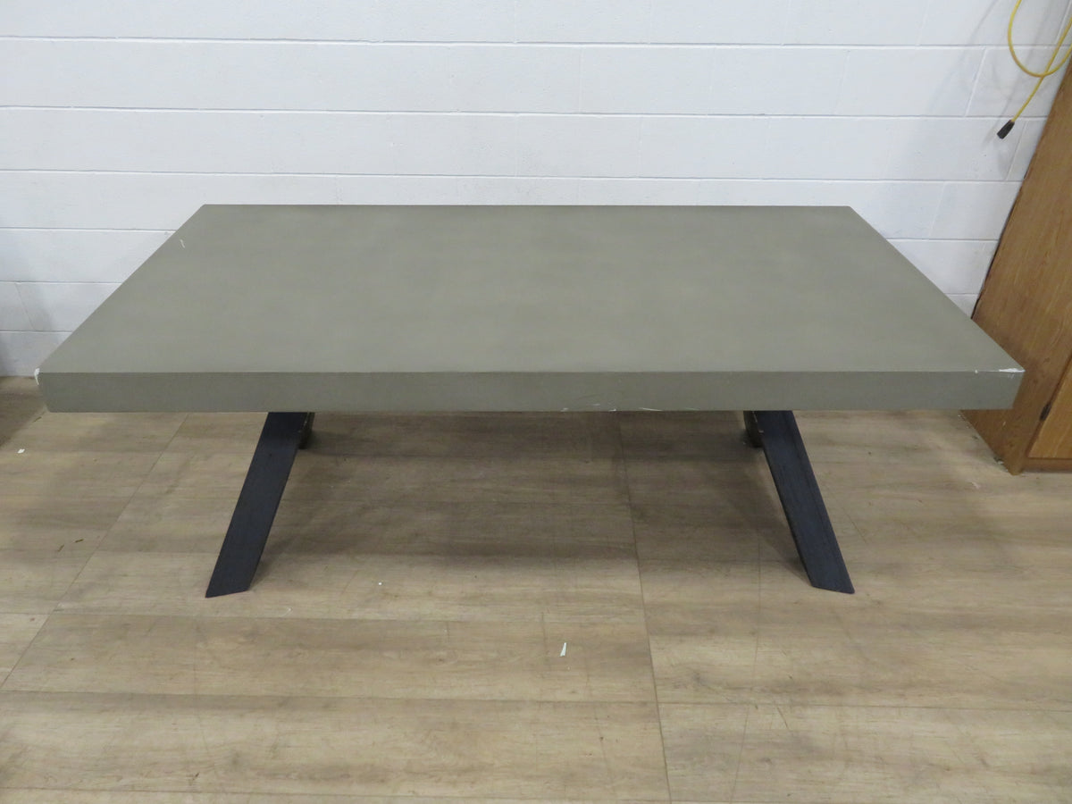 Large Concrete Top Dining Table