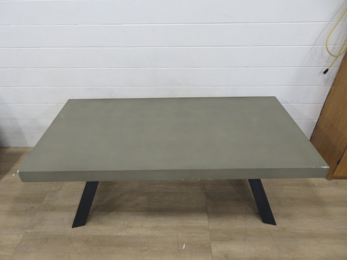 Large Concrete Top Dining Table