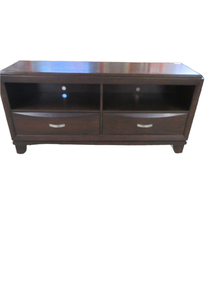 61"W Dark Chestnut TV Stand