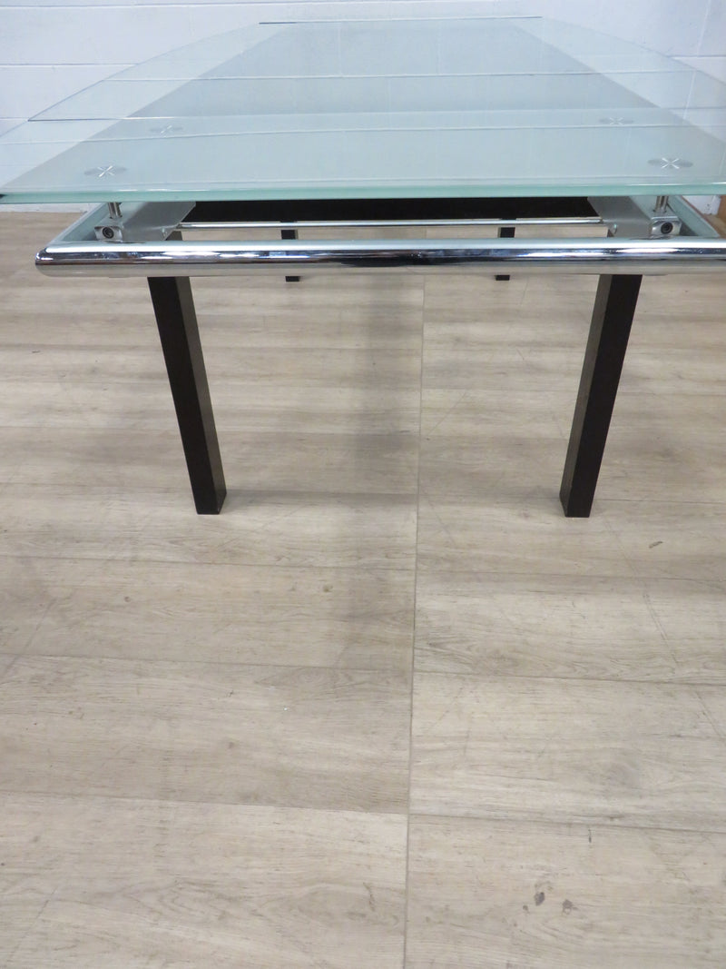 Glass Dining Table with Two leaves