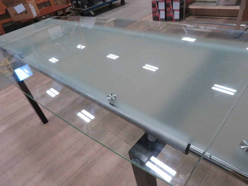 Glass Dining Table with Two leaves