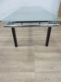 Glass Dining Table with Two leaves